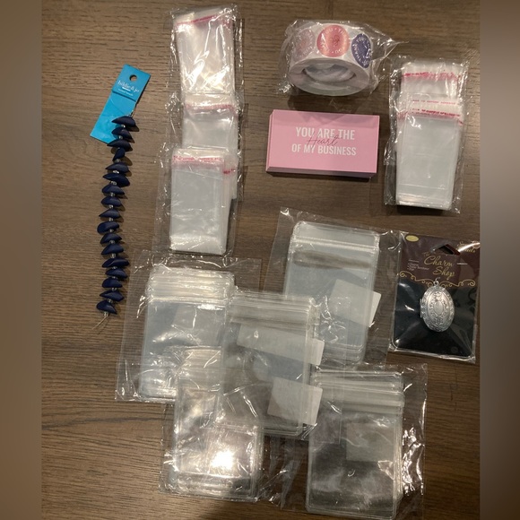 Jewelry Maker Essentials Clear Storage Bags Thank You Cards - Picture 1 of 16